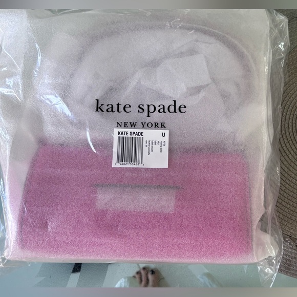 Kate Spade Hot Pink-leather Pochette Silver chain handle & shoulder Strap NWT cc - Picture 8 of 13